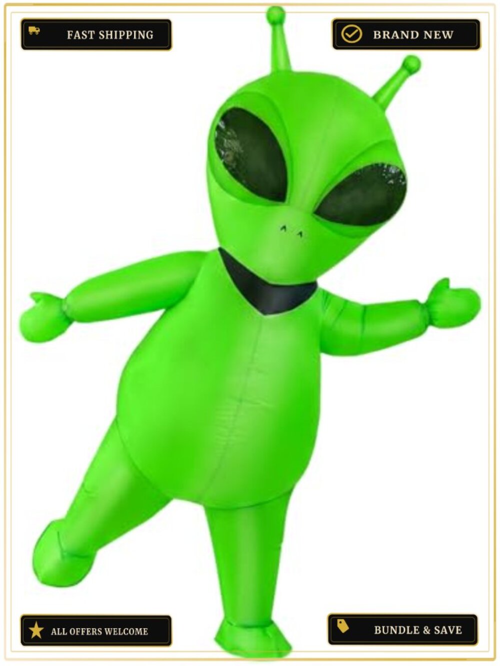 JUROSAICA Inflatable Alien Costume Adult Blow Up Halloween Suit